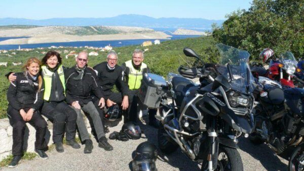 Motorradfahrer machen Pause