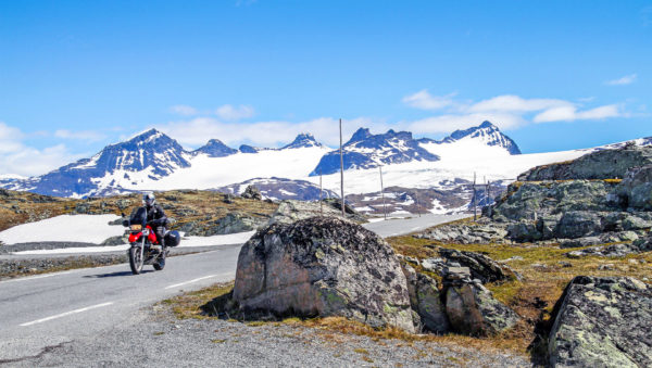 Motorradfahrer in Norwegen