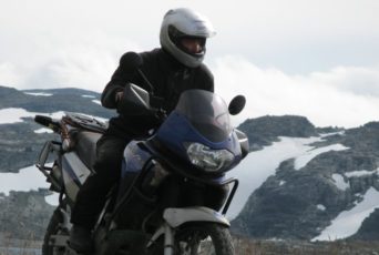 Motorradfahrer in Norwegen